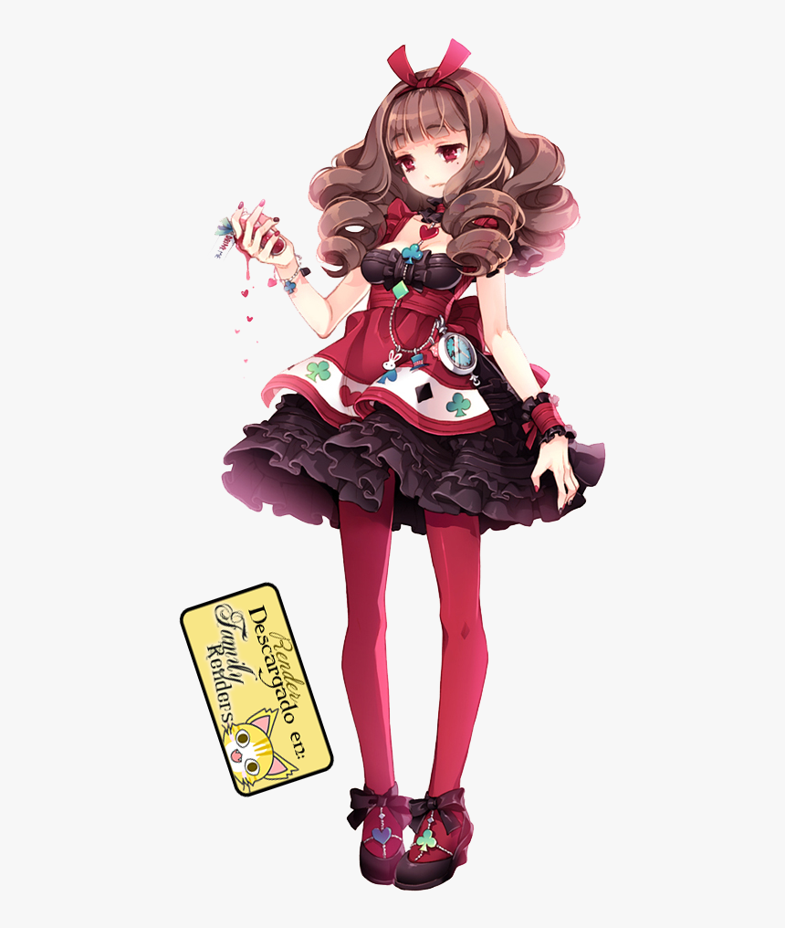 Kawaii Blog Design - Red Queen Anime Alice In Wonderland, HD Png Download