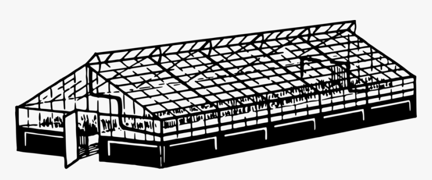 Green House Black And White Clipart, HD Png Download