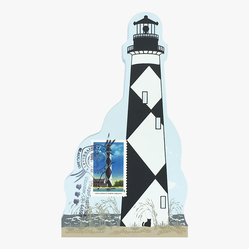 Cape Lookout Lighthouse W/ Usps Lighthouse Stamp From - Lighthouse, HD Png Download