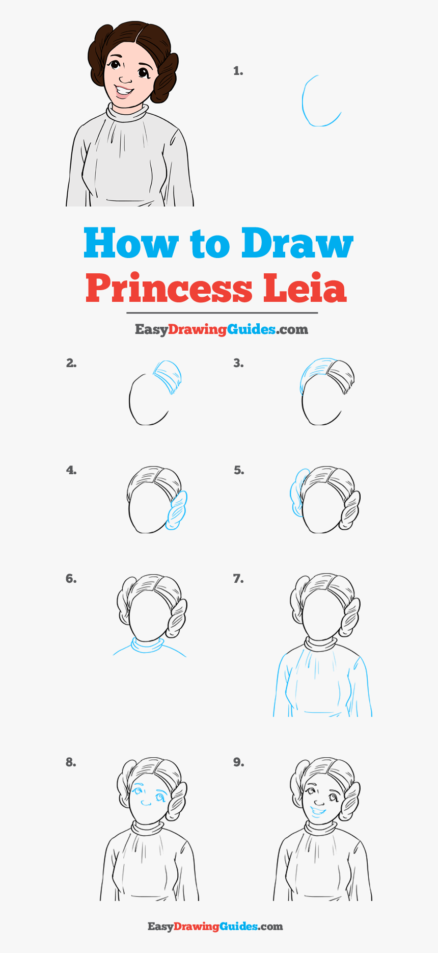 How To Draw Princess Leia - Circle, HD Png Download