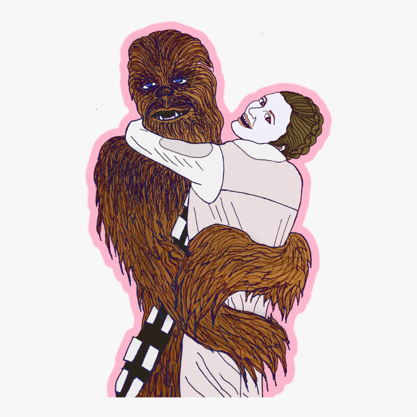 Chewbacca And Leia Cartoon, HD Png Download