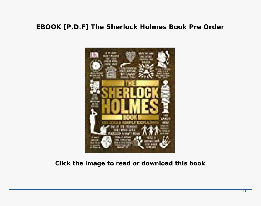 Sherlock Holmes Book Big Ideas Simply Explained, HD Png Download