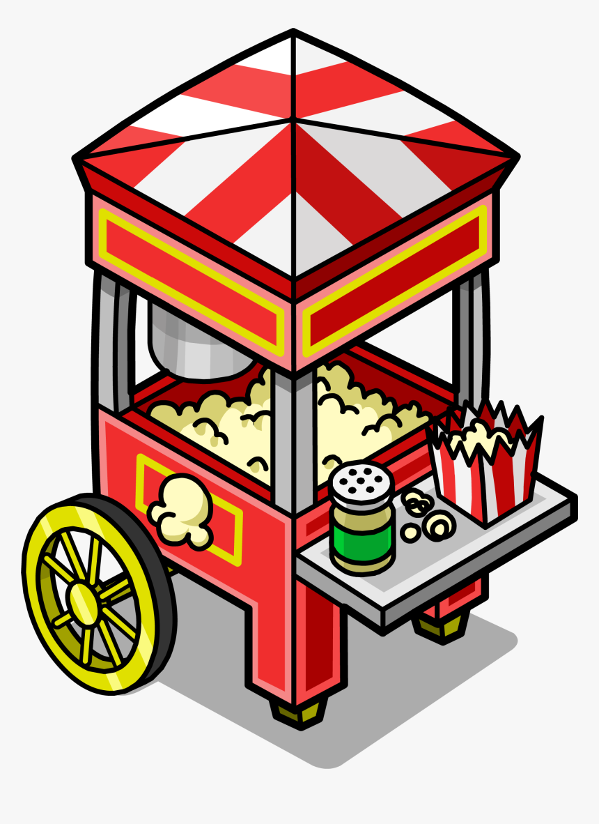 Popcorn Cart Sprite - Popcorn, HD Png Download