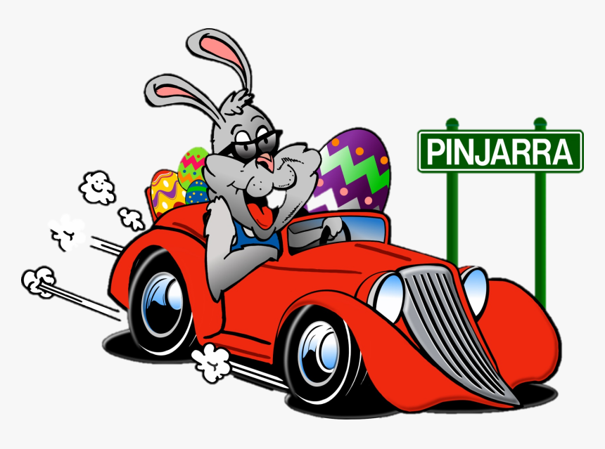 Easter Bunny Car - Easter Bunny In A Car, HD Png Download