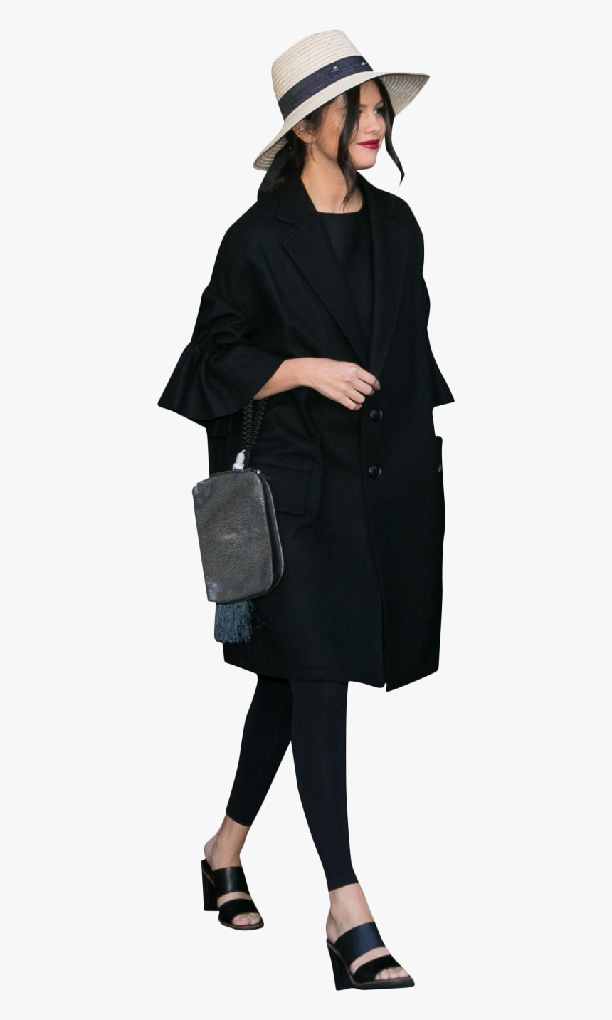 Selena Gomez Black Dress Png Image - Tights, Transparent Png