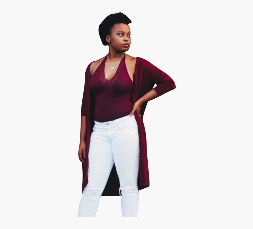 Woman In Red Posing - Standing, HD Png Download