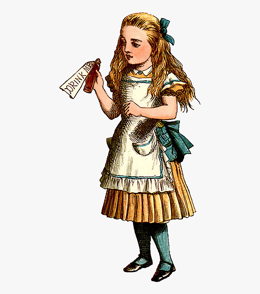 Alice Drink Me Transparent - Alice Liddell Lewis Carroll, HD Png Download