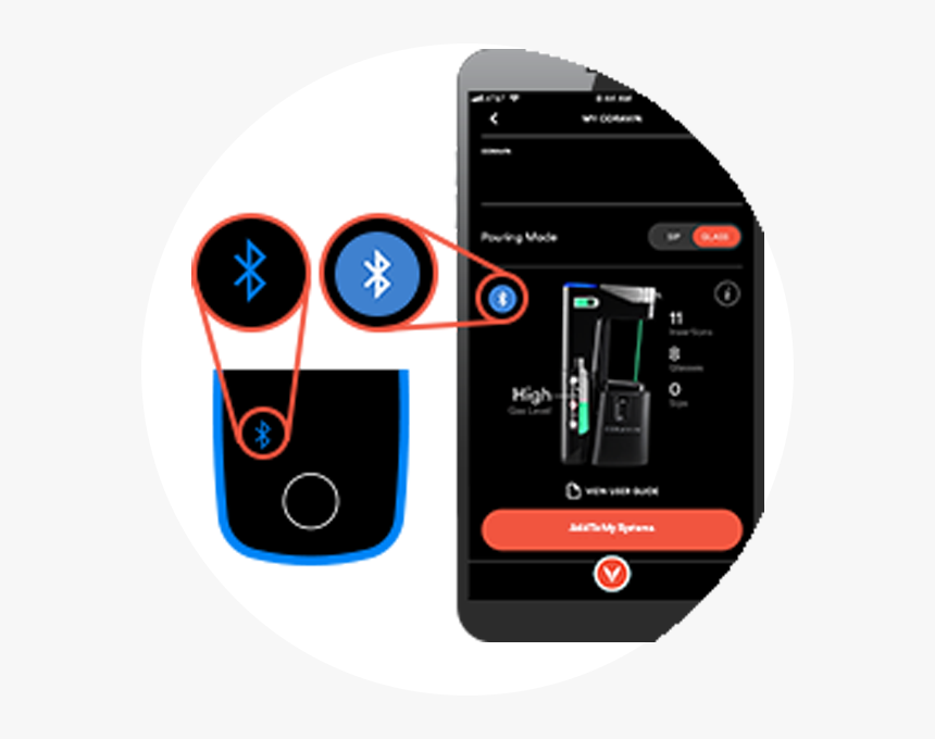 The Bluetooth Icon On The Model Eleven And Iphone Screen - Mobile Phone, HD Png Download