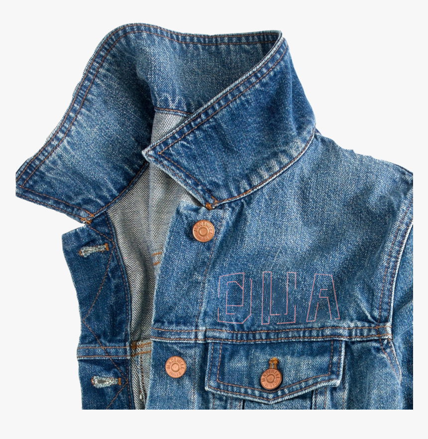 Jean Jacket Up Close , Png Download - Madewell Denim Jacket Embroidery, Transparent Png