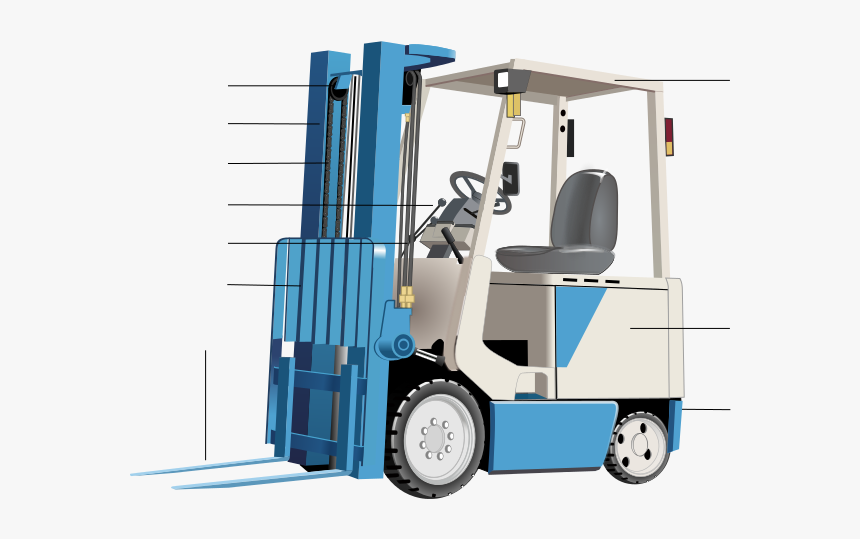 File - Forklift Truck-blank - Svg - Forklift Operator Forklift Truck, HD Png Download