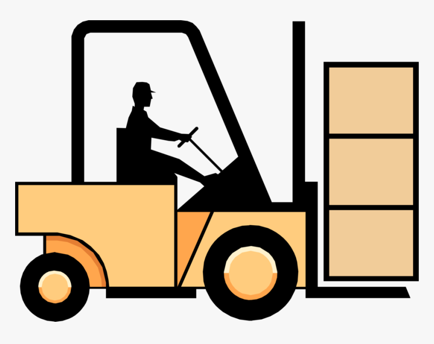 Vector Illustration Of Construction Industry Heavy - Forklift Png Vektor, Transparent Png