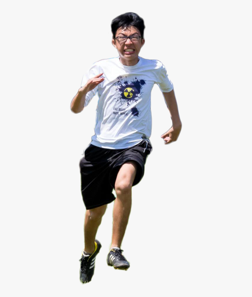 Frisbee Player Running, HD Png Download