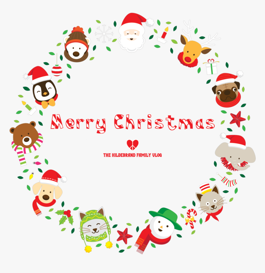 Merry Christmas Wreath Candy Cane With Logo, HD Png Download