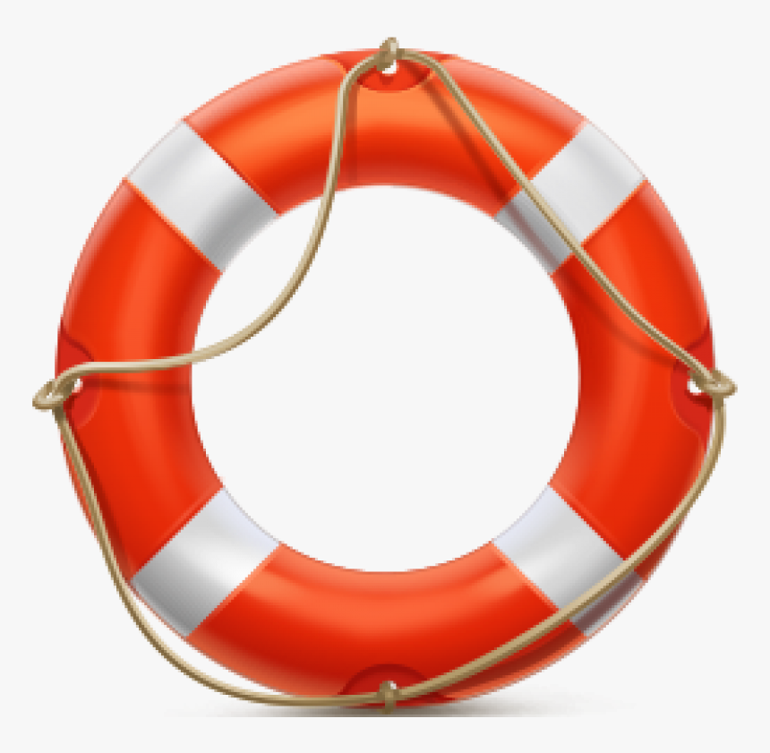 Swimming Pool Orange Tube Life Buoy - Life Buoy Orange Icon Png, Transparent Png