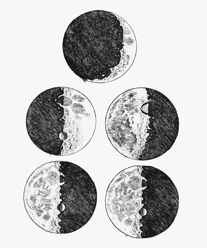 Moon, Hipster, And Grunge Image - Seventeenth Century Map Of Moon, HD Png Download