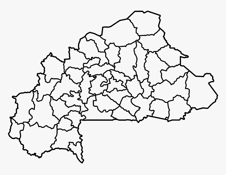 Burkina Faso With Provinces Map, HD Png Download
