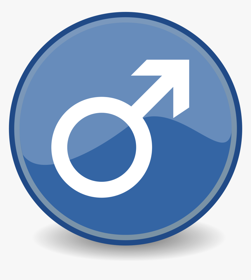 Male Icon Png - Male Symbol Png Blue, Transparent Png