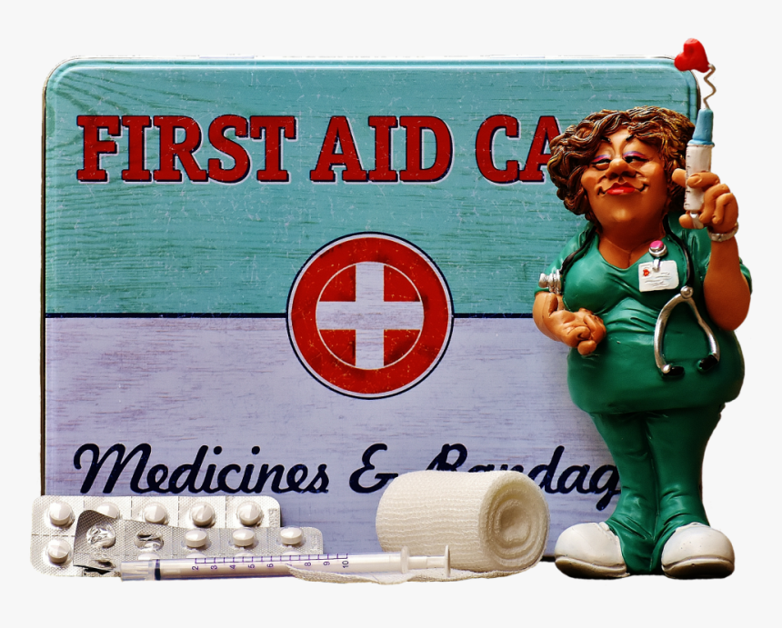 First Aid Care Medical Box With A Nurse - Background For First Aider Landscape, HD Png Download