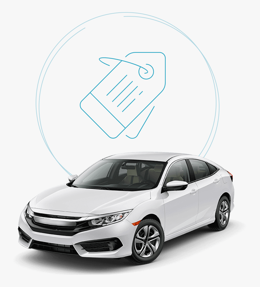 Transparent Car Window Png - Honda Civic 2019 White, Png Download