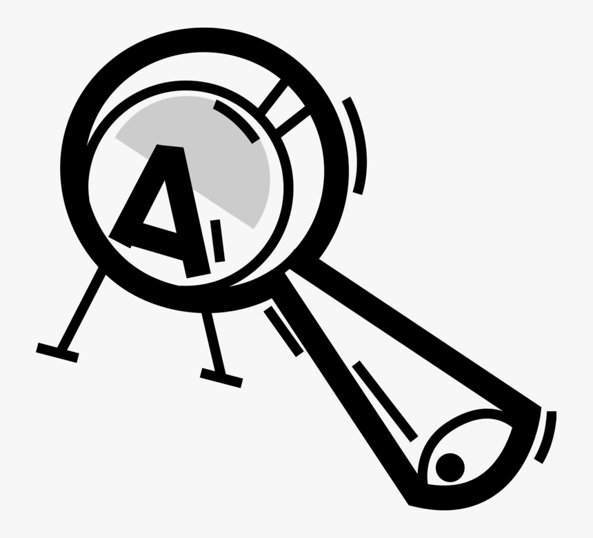 Vector Illustration Of Magnification Through Convex, HD Png Download