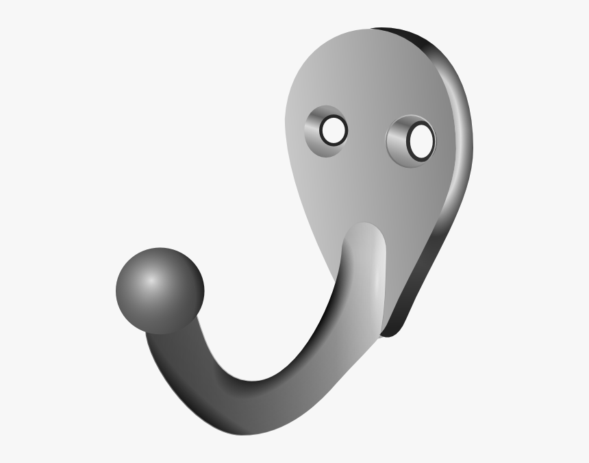 Jpg Black And White Library Coat Hook Clipart - Illustration, HD Png Download
