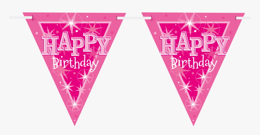 Pink Sparkle Bunting - Triangle, HD Png Download