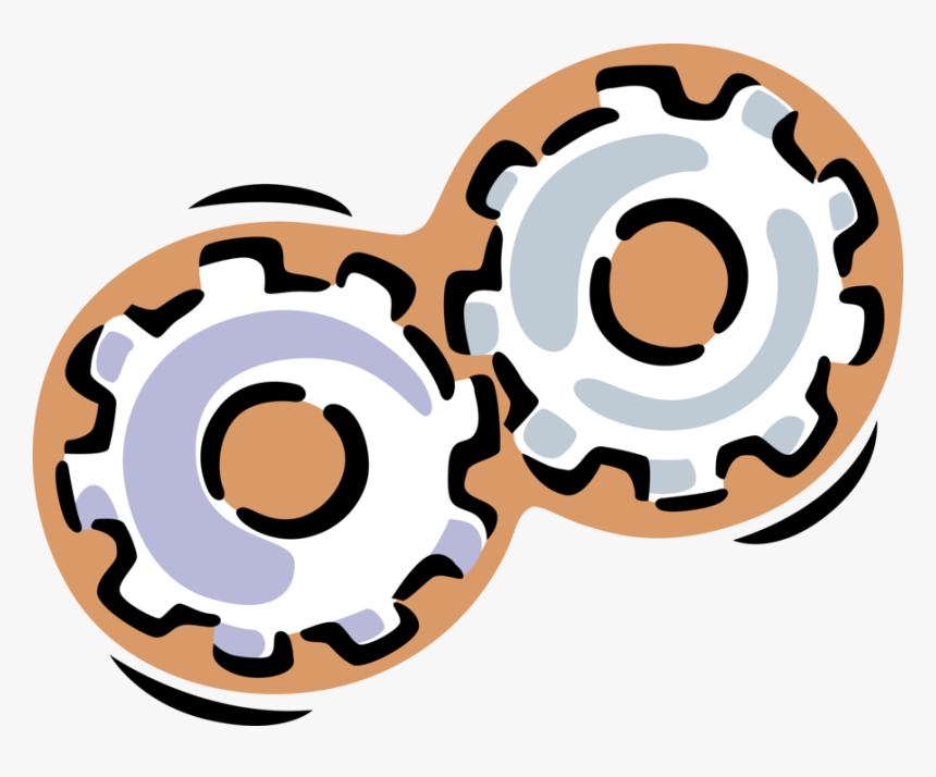 Vector Illustration Of Gear Cogwheel Rotating Machine - Extreme Stamp Club Penguin, HD Png Download