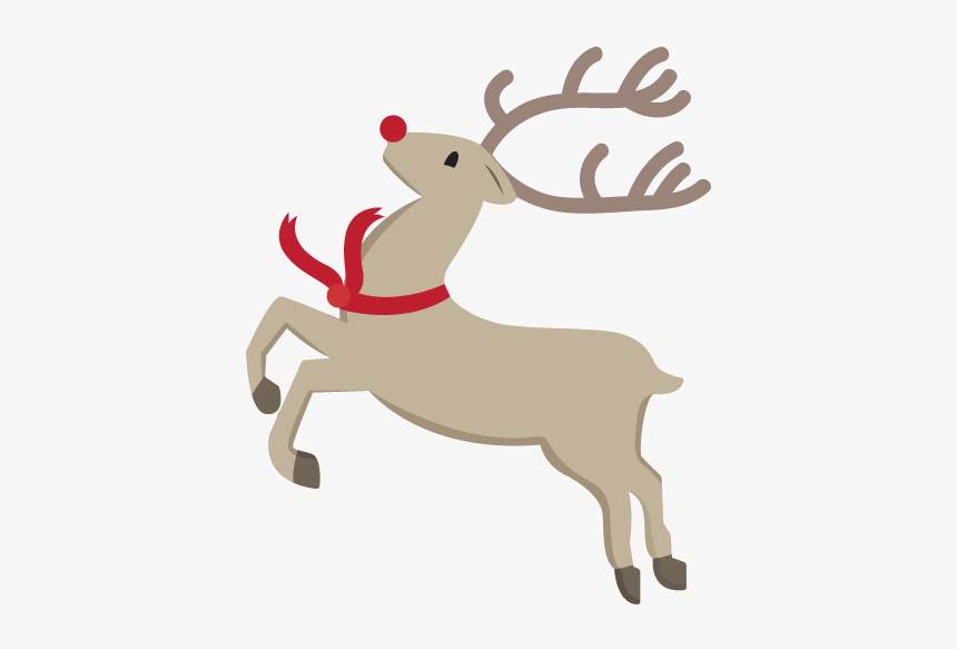 Christmas Reindeer Drawing Png, Transparent Png