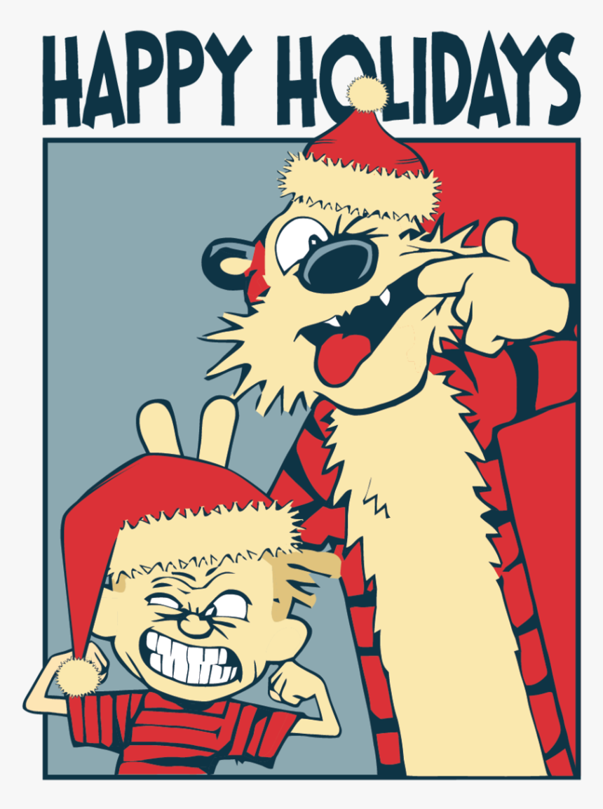 Calvilhobbes-01 - Happy Calvin And Hobbes, HD Png Download