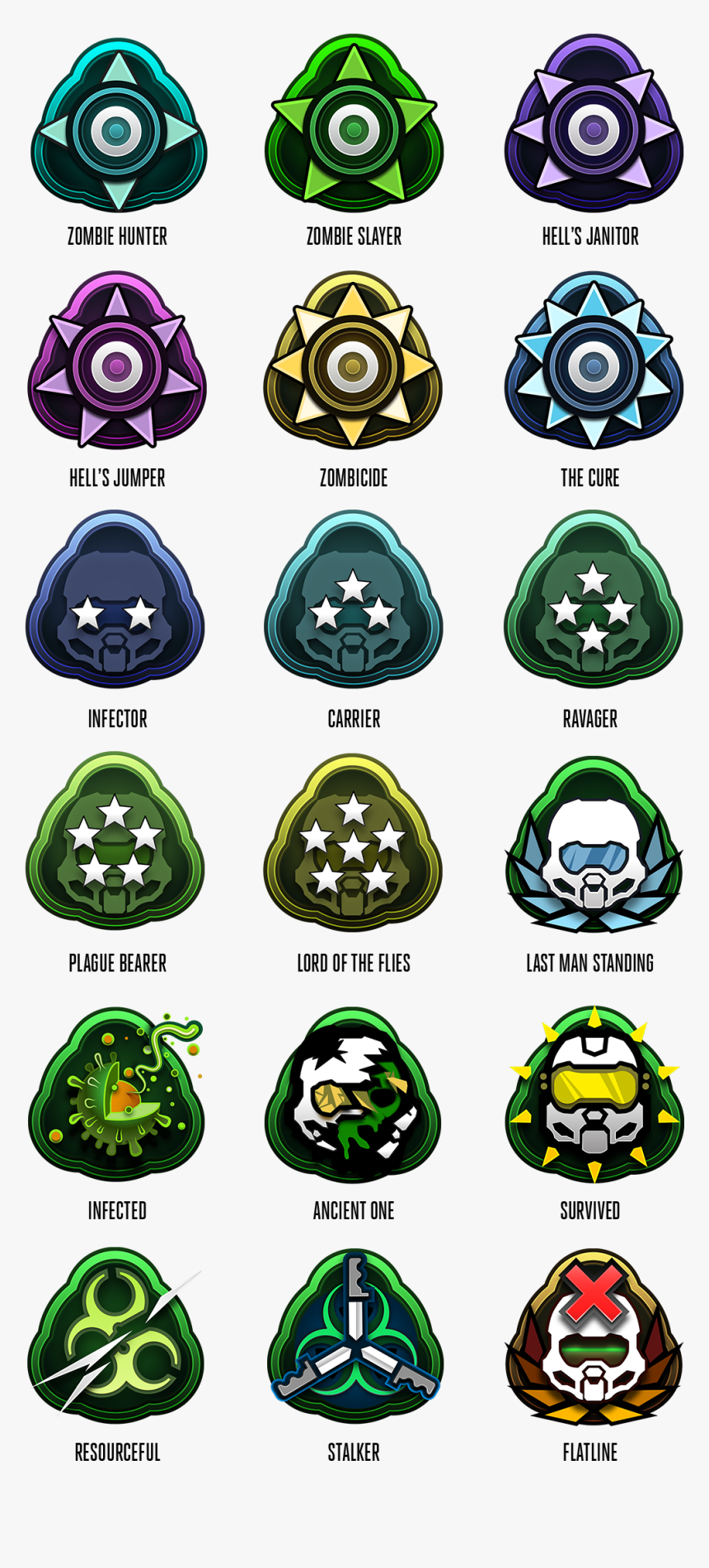Halo Reach Infection Medals, HD Png Download