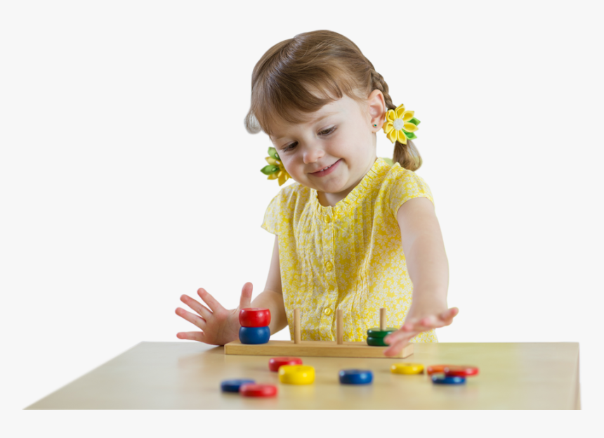 Child Playing With Blocks - Montessori Child, HD Png Download