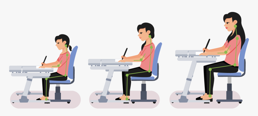 Your Kid Spends 8 Hours A Day At A Desk, Make It Adjust - Sitting, HD Png Download