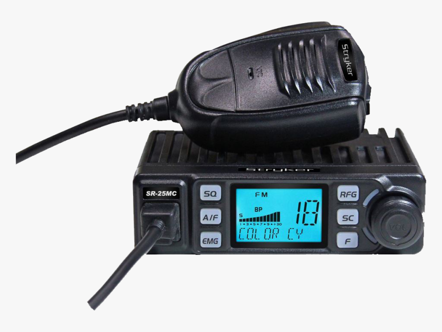 Strykerradios 25mc 10 Meter Radio With Microphone On - Stryker Sr 25mc, HD Png Download