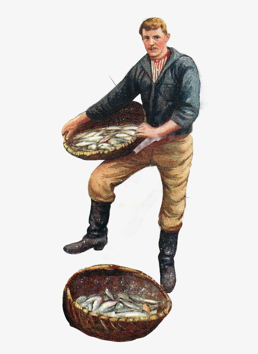 #fisherman #man #retro #vintage #fishing #worker 
 - Fisherman, HD Png Download