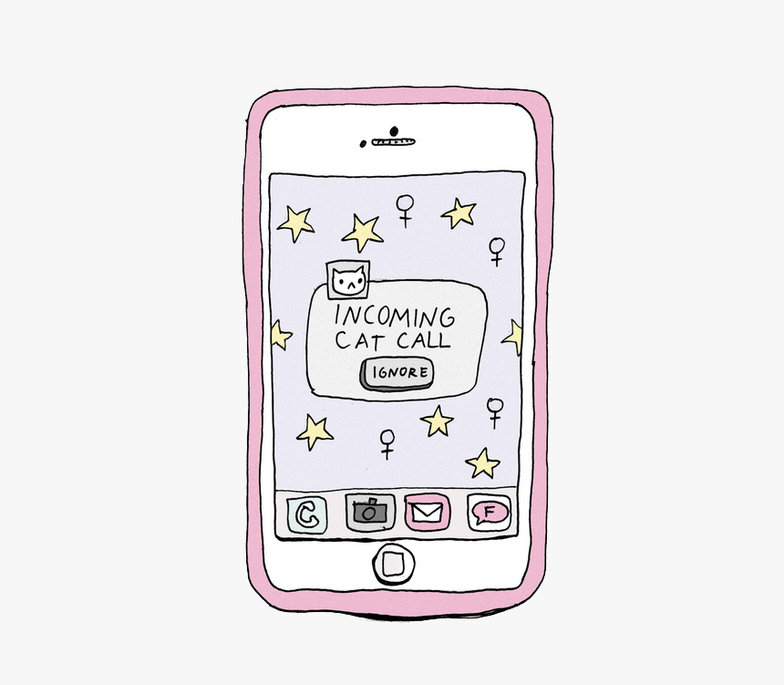 Call, Cat, And Phone Image - Illustration, HD Png Download