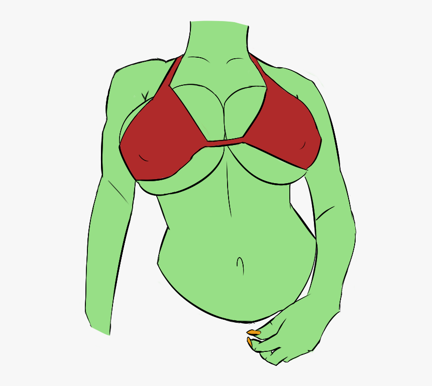 I Did A Torso Study By Using A Reference To See How - Cartoon, HD Png Download