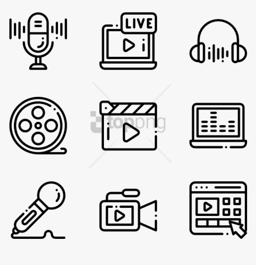 Free Png Audio And Video 50 Icons , Png Download - Audio Video Icon Png Free, Transparent Png