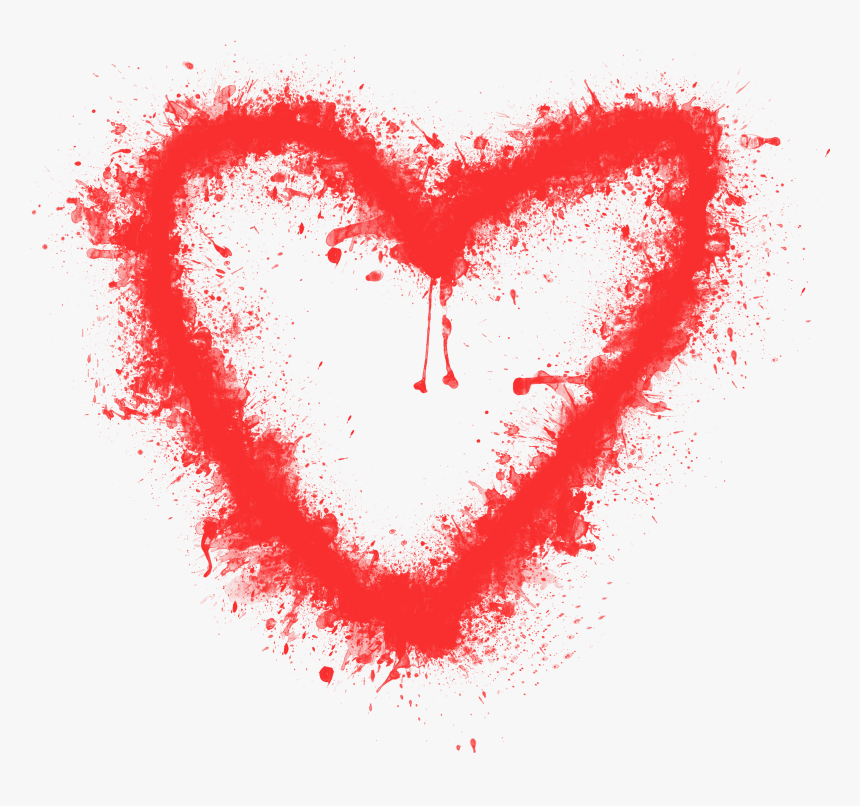Heart Paint Splash Png, Transparent Png
