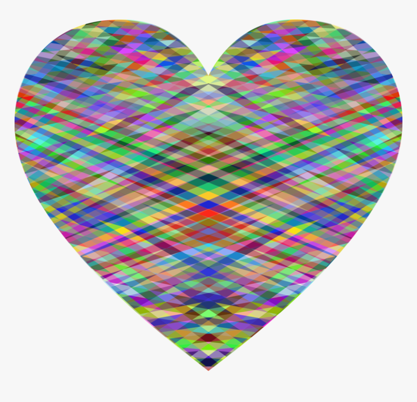 Tartan,heart,geometry - Heart, HD Png Download