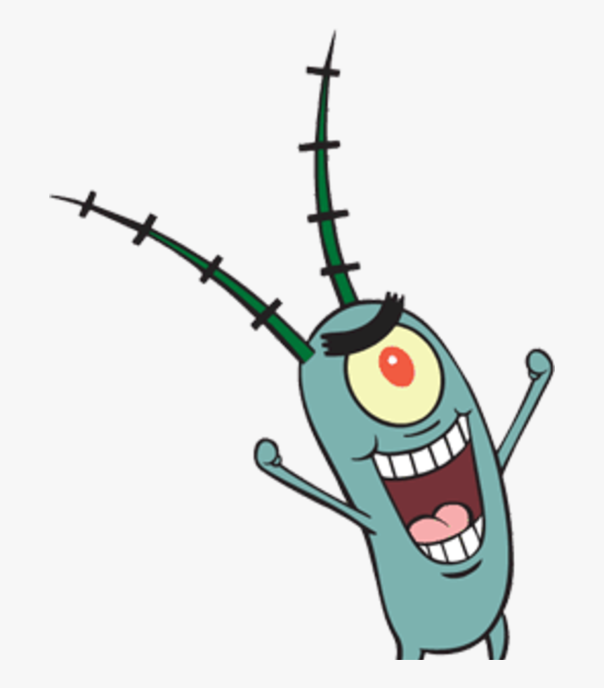 Plankton Making Off With A Krabby Patty - Cartoon Plankton, HD Png Download