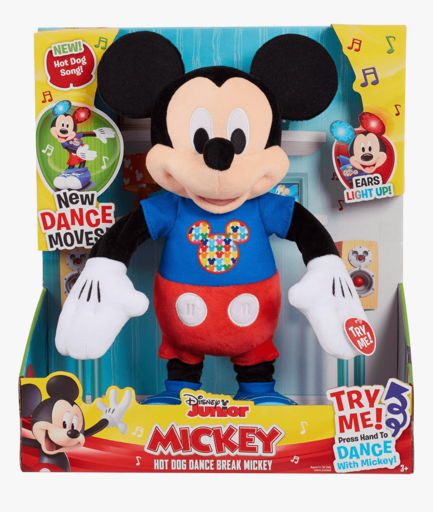 Mickey Mouse Hot Dog Dance Break Mickey Plush, HD Png Download