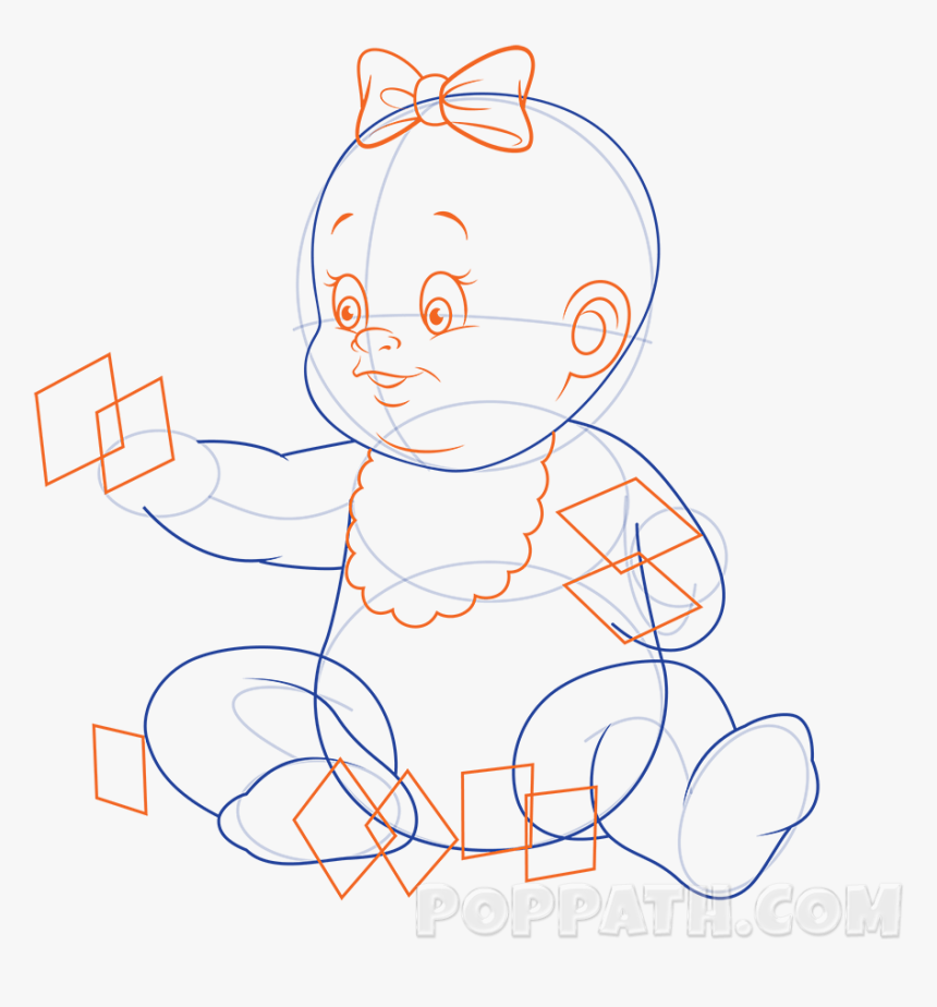 Draw A Baby Playing, HD Png Download