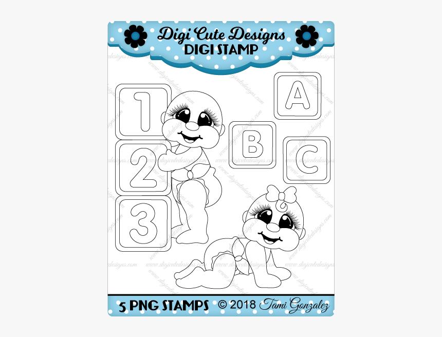 Crawling Babies Digi Stamp-baby, Blocks - Candy Corn, HD Png Download