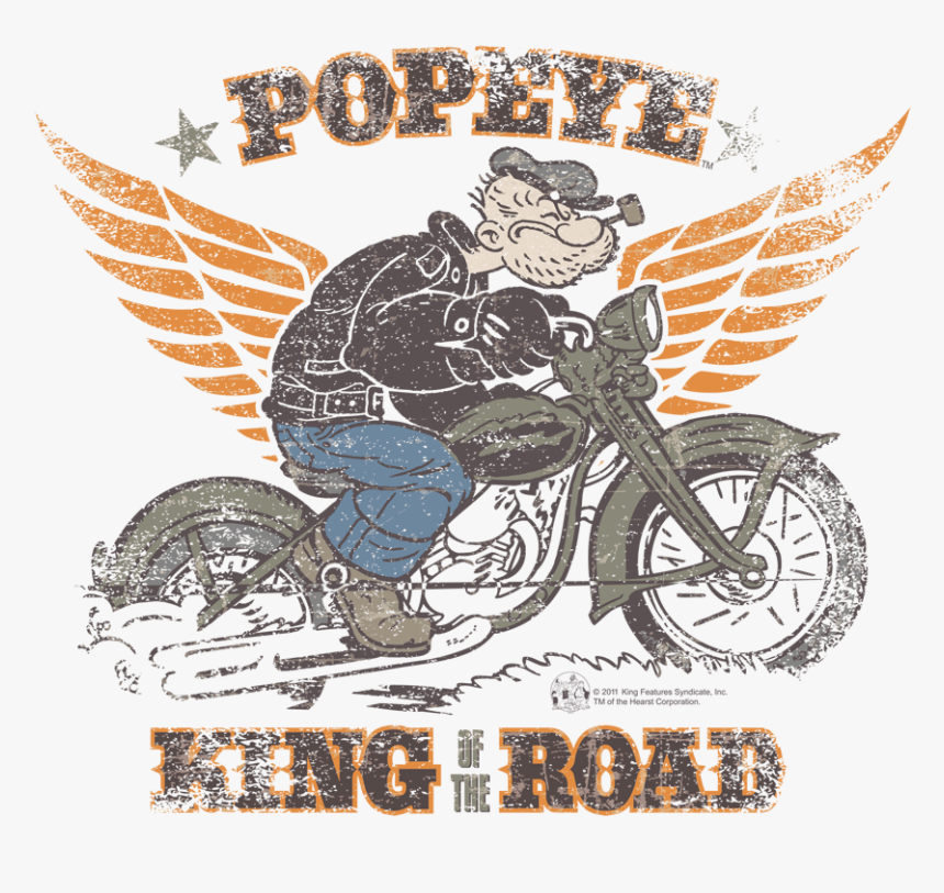 Popeye King Of The Road Men S Heather T-shirt 
 Class - Postage Stamp, HD Png Download