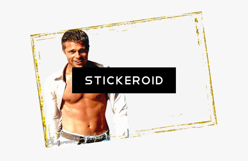 Brad Pitt Celebrities - Barechested, HD Png Download