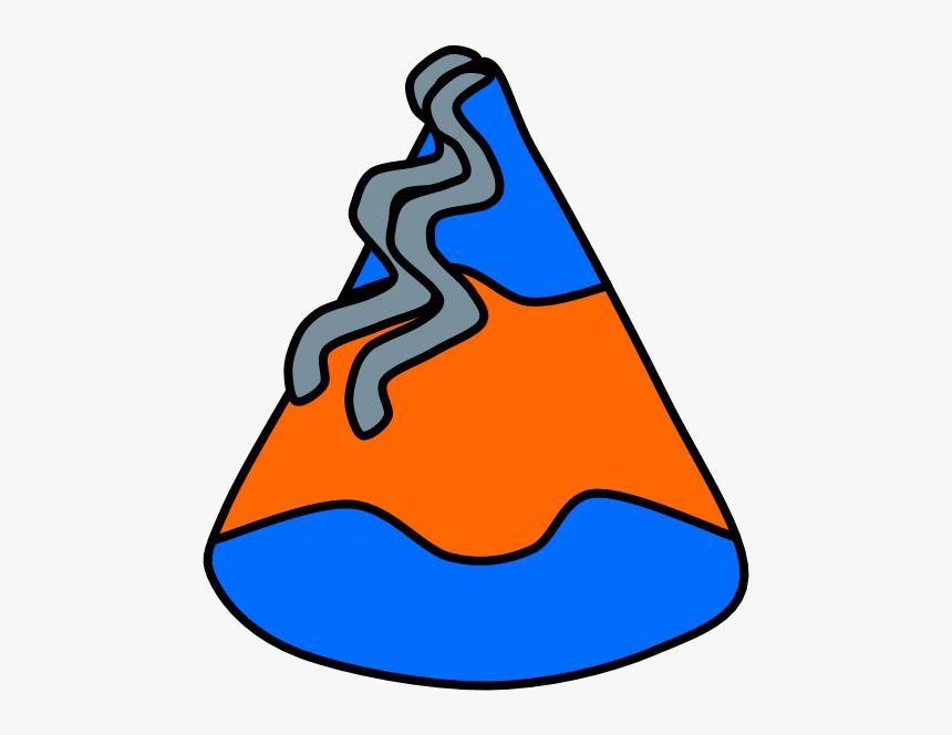 Party Hat, Streamers, Stripes, Blue, Orange, Silver, HD Png Download