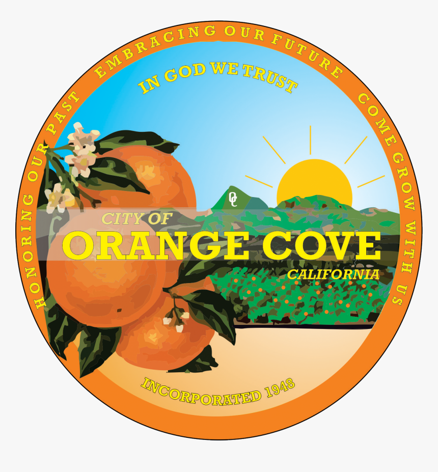 Seal Of Orange Cove, California - Valencia Orange, HD Png Download