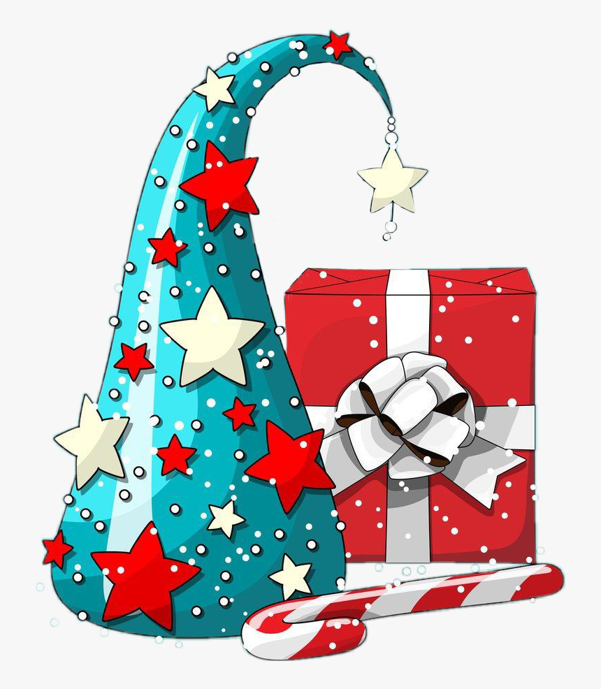 #christmas #tree #present #gift #candycane #star - Transparent Abstract Christmas Tree Vector, HD Png Download