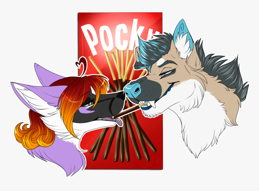 Pocky Game Couples Night And Mutt - Cartoon, HD Png Download