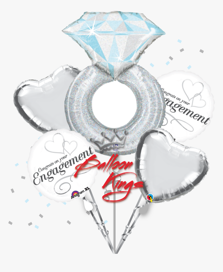 Silver Engagement Ring Bouquet, HD Png Download